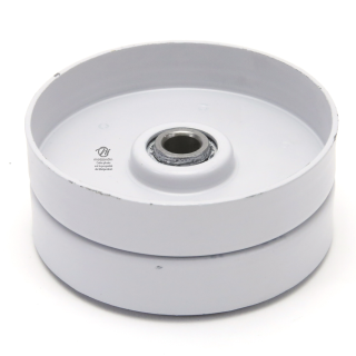 Poulie diam 82 mm larg. 33 mm à gorge type "plate" axe 9,5 mm