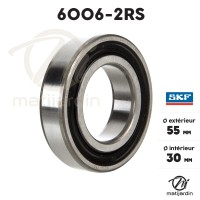 Roulement à Billes Acier Inoxydable S6006 2RS - 30x55x13 Mm, étanchéité Double Face, Qualité Industrielle
