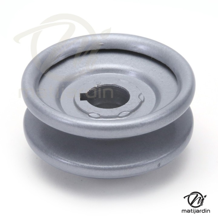 Poulie gorge en V acier. Ø 63,3 mm. Largeur 24 mm