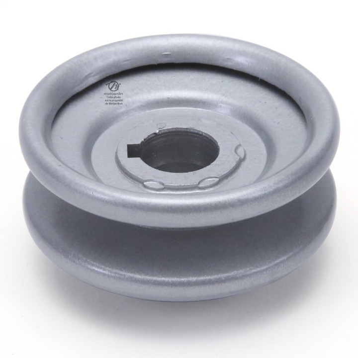 Poulie gorge en V acier. Ø 63,3 mm. Largeur 24 mm