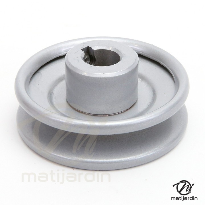 Poulie gorge en V acier. Ø 76,2 mm. Largeur 24 mm