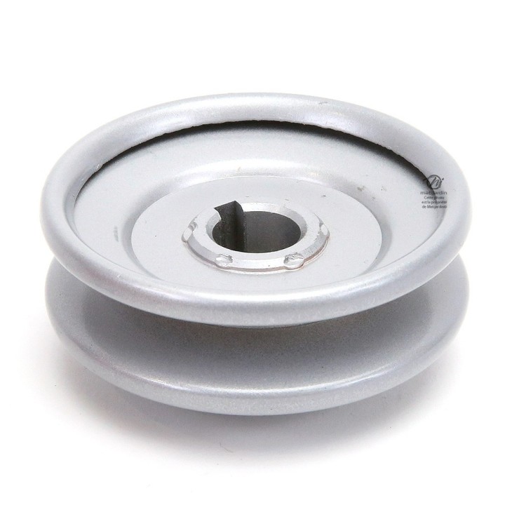 Poulie gorge en V acier. Ø 76,2 mm. Largeur 24 mm