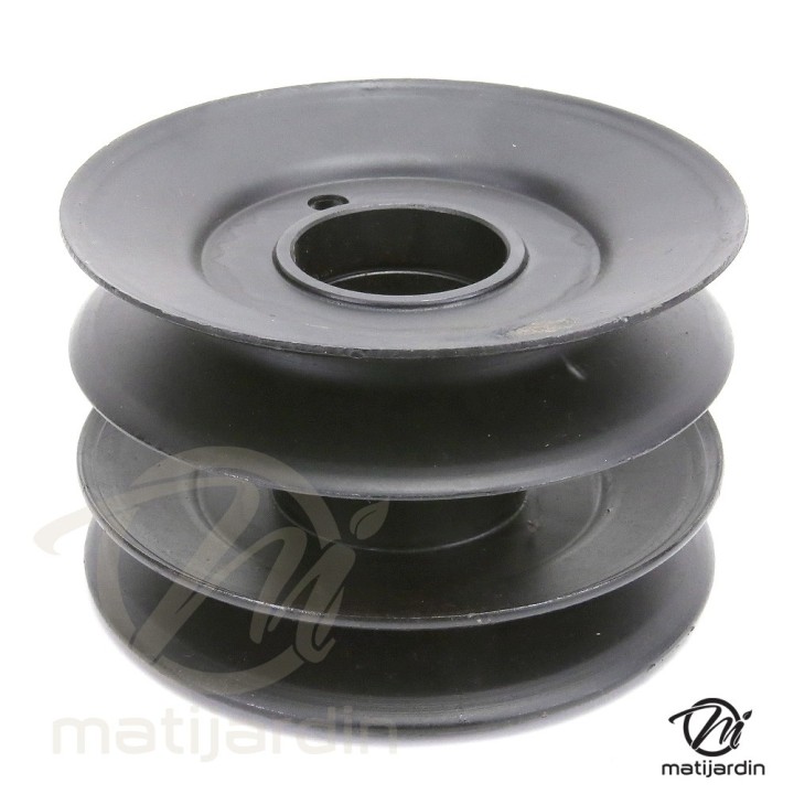 Poulie double pour MTD. N° 756-0638 et 956-0638.  Ø 127 mm . Largeur 85 mm