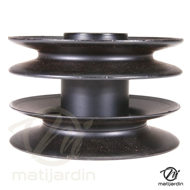 Poulie double pour MTD. N° 756-0638 et 956-0638.  Ø 127 mm . Largeur 85 mm