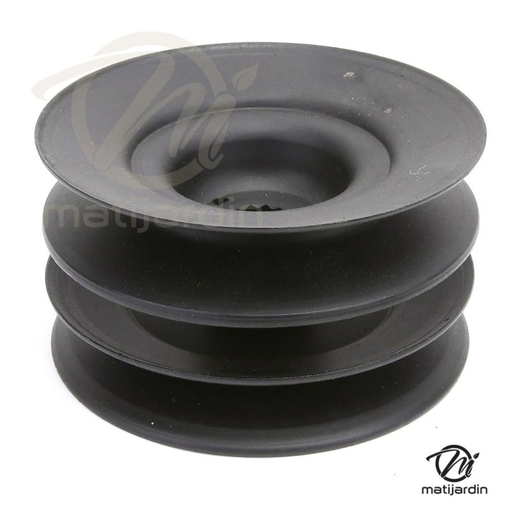 Poulie double pour MTD. N° 756-0603, 956-0603. Ø 127 mm. Largeur 70 mm