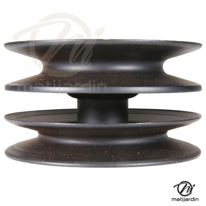 Poulie double pour MTD. N° 756-0603, 956-0603. Ø 127 mm. Largeur 70 mm