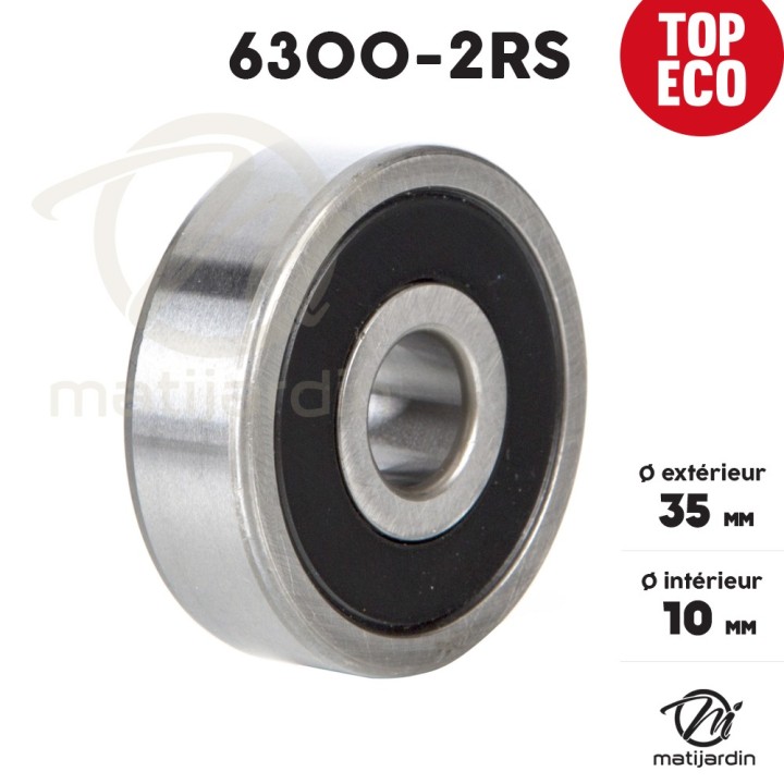 Roulement à billes 6300-2RS. Double étanchéité. Ø 35 mm. 1er Prix