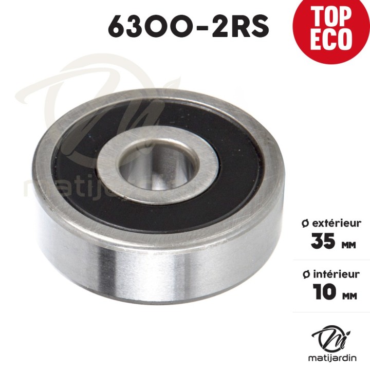 Roulement à billes 6300-2RS. Double étanchéité. Ø 35 mm. 1er Prix