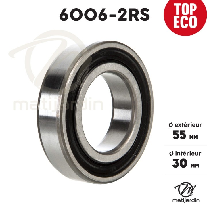 Roulement à billes 6006-2RS. Double étanchéité. Ø 55 mm. 1er Prix