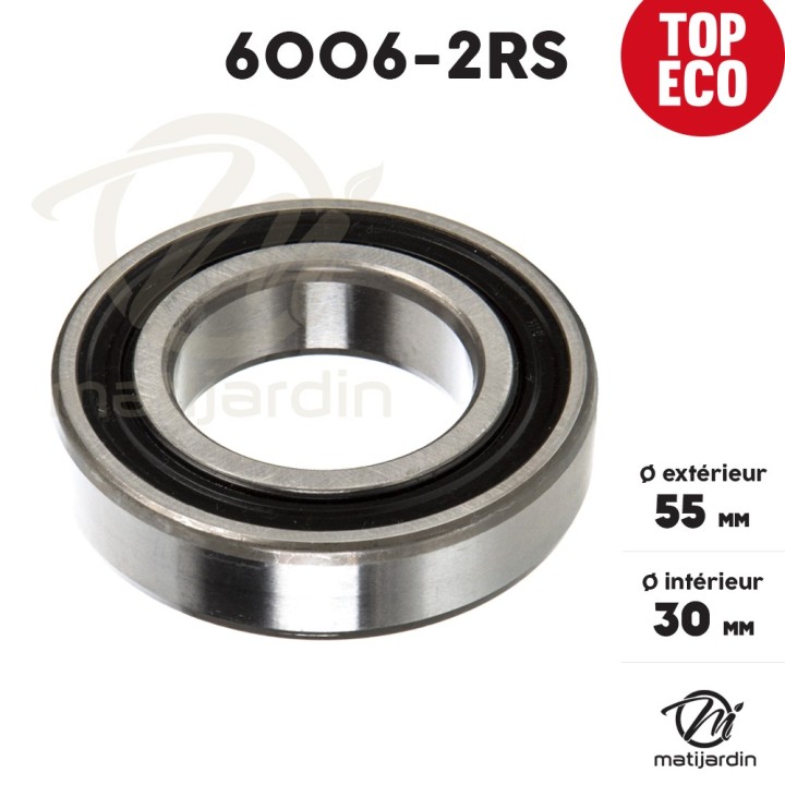 Roulement à billes 6006-2RS. Double étanchéité. Ø 55 mm. 1er Prix