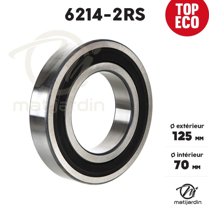 Roulement à billes 6214-2RS. Double étanchéité.  Ø 125 mm. 1er Prix