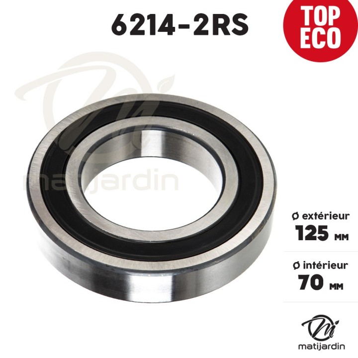 Roulement à billes 6214-2RS. Double étanchéité.  Ø 125 mm. 1er Prix