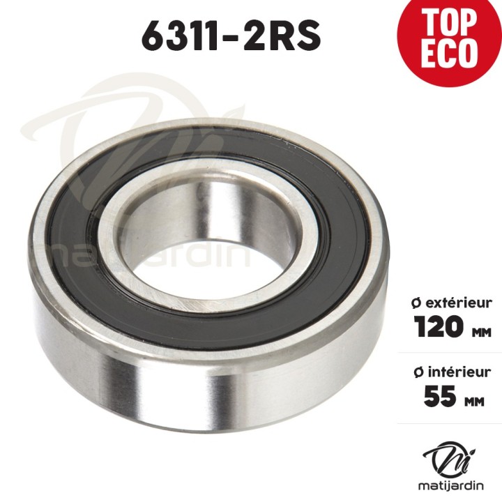 Roulement à billes 6311-2RS. Double étanchéité. Ø 120 mm. 1er Prix
