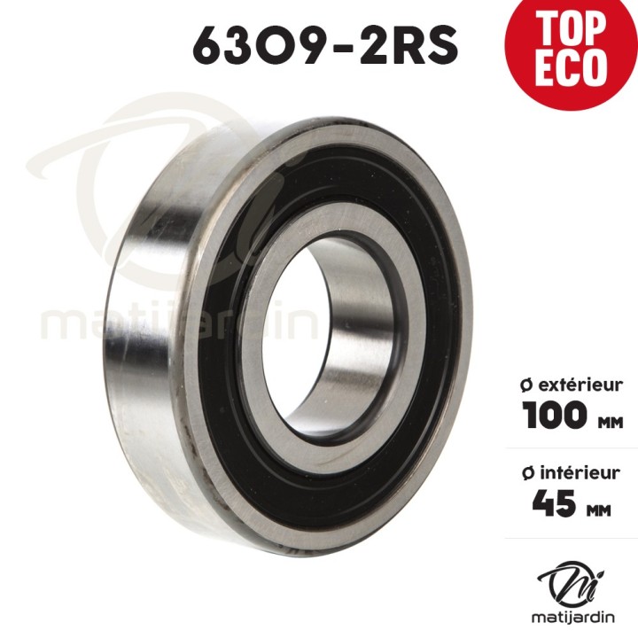 Roulement à billes 6309-2RS. Double étanchéité. Ø 100 mm. 1er Prix