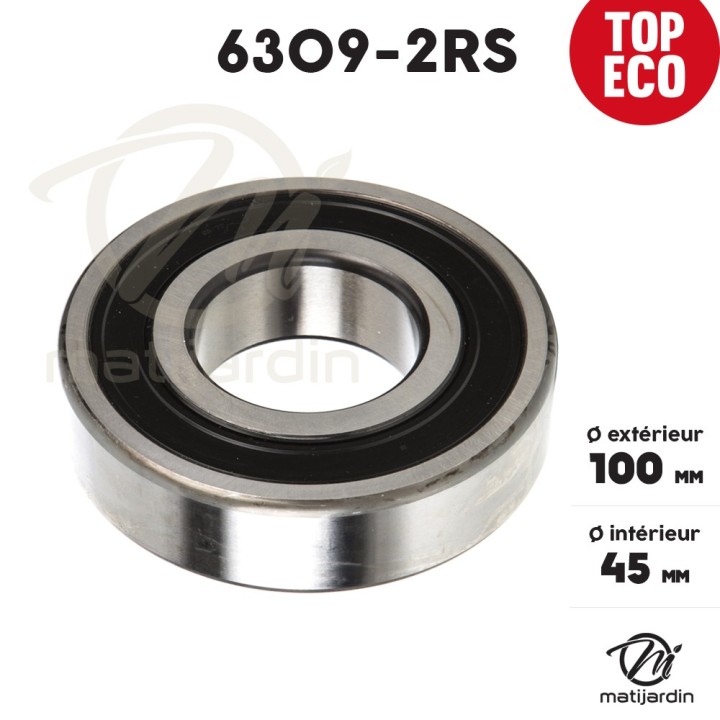 Roulement à billes 6309-2RS. Double étanchéité. Ø 100 mm. 1er Prix
