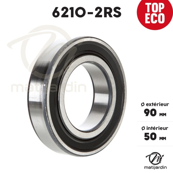 Roulement à billes 6210-2RS. Double étanchéité. Ø 90 mm. 1er Prix