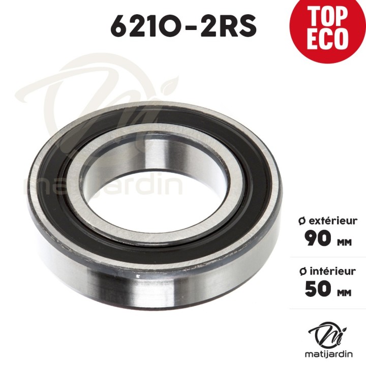 Roulement à billes 6210-2RS. Double étanchéité. Ø 90 mm. 1er Prix