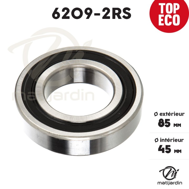 Roulement à billes 6209-2RS. Double étanchéité. Ø 85 mm. 1er Prix