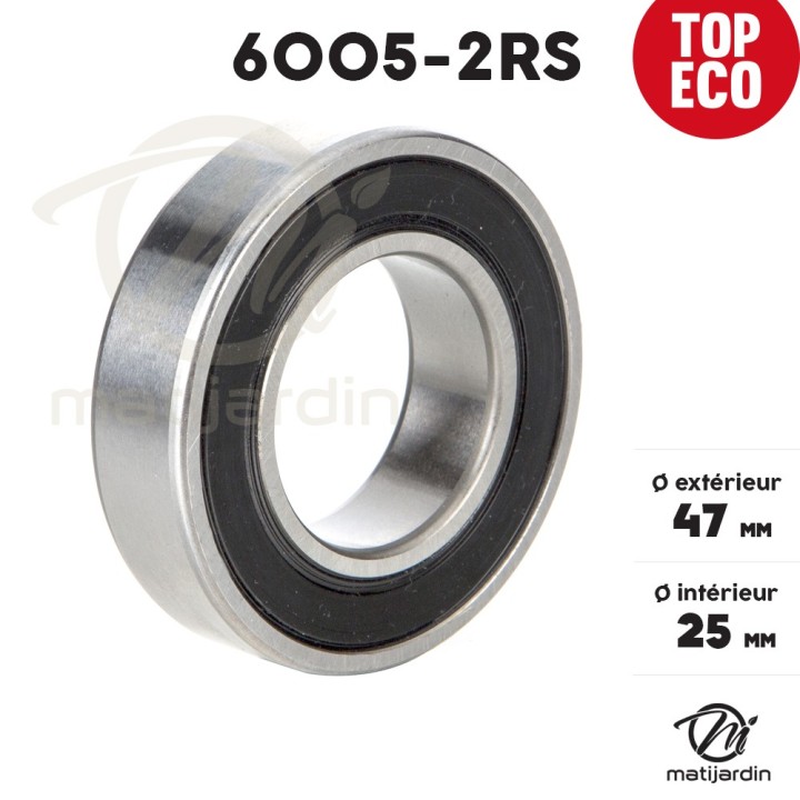 Roulement à billes 6005-2RS. Double étanchéité. Ø 47 mm. 1er Prix
