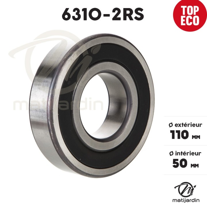 Roulement à billes 6310-2RS. Double étanchéité. Ø 110 mm. 1er Prix