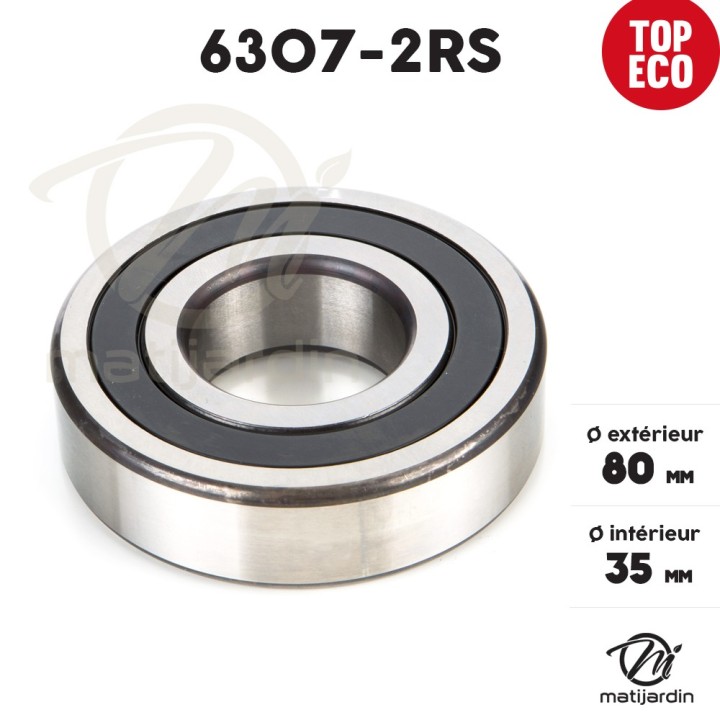 Roulement à billes 6307-2RS. Double étanchéité. Ø 80 mm. 1er Prix