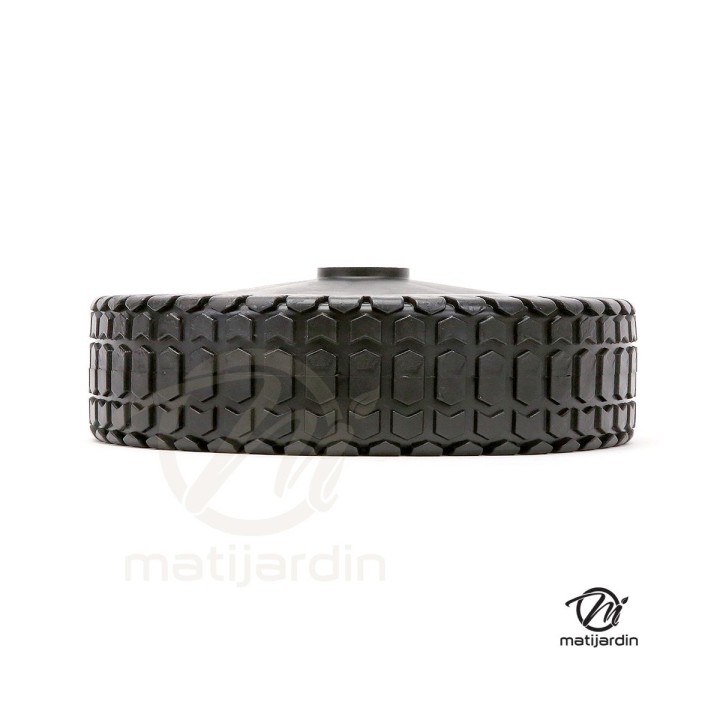 Roue de tondeuse universelle. Ø 200 mm. Livrée avec jeu de bagues