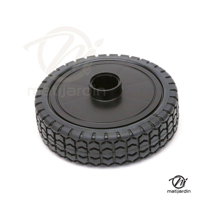 Roue de tondeuse universelle. Ø 150 mm. Livrée avec jeu de bagues