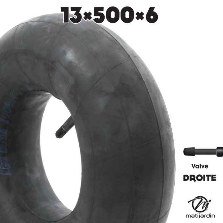 Chambre à air spéciale motoculture. 13 x 350 x 6. Valve droite