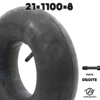 Chambre à air spéciale motoculture. 22 x 1100 x 8. Valve droite