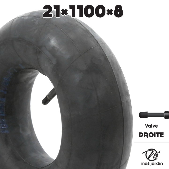 Chambre à air spéciale motoculture. 22 x 1100 x 8. Valve droite