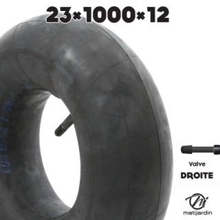 Chambre à air spéciale motoculture. 23 x 1050 x 12. Valve droite