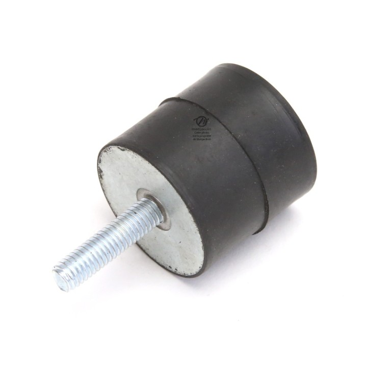 Silent bloc, plot antivibratoire universel 30 x 30 mm. Mâle M6 / Femelle M6