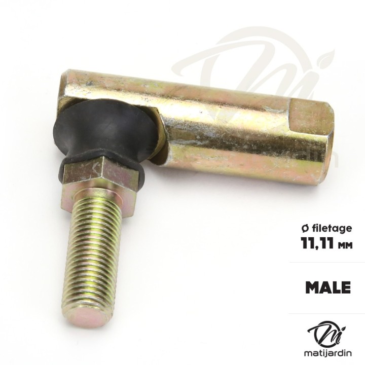 Rotule mâle de direction pour tondeuses autoportées. Filetage Ø 11,1 mm