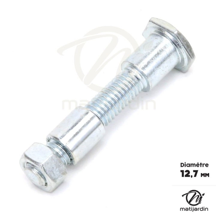 Axe de roue tondeuse. Universel. Diamètre 12,7 mm