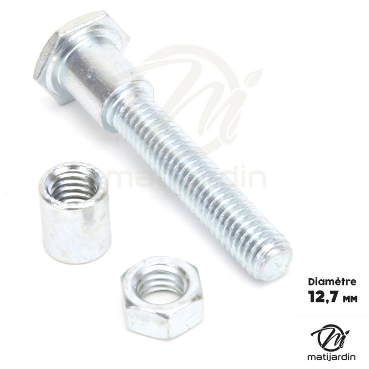 Axe de roue tondeuse. Universel. Diamètre 12,7 mm