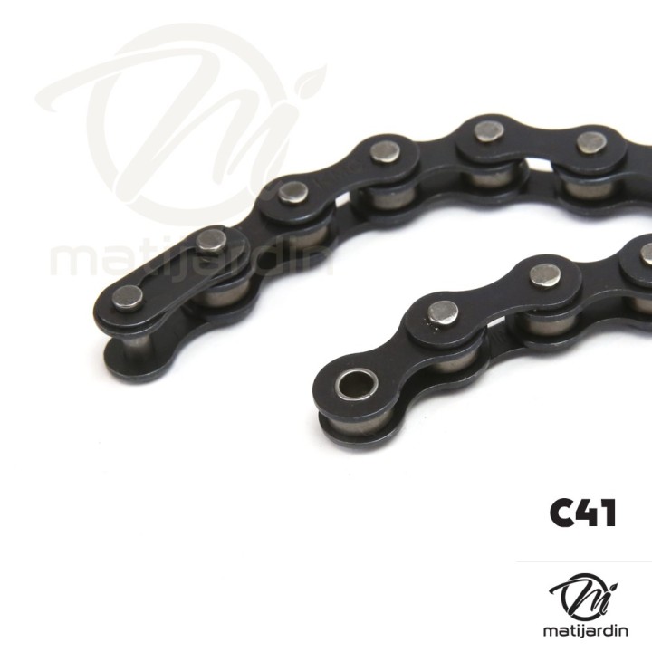 Chaîne de transmission type C41. Longueur 3 m. 12,7 x 6,4 mm