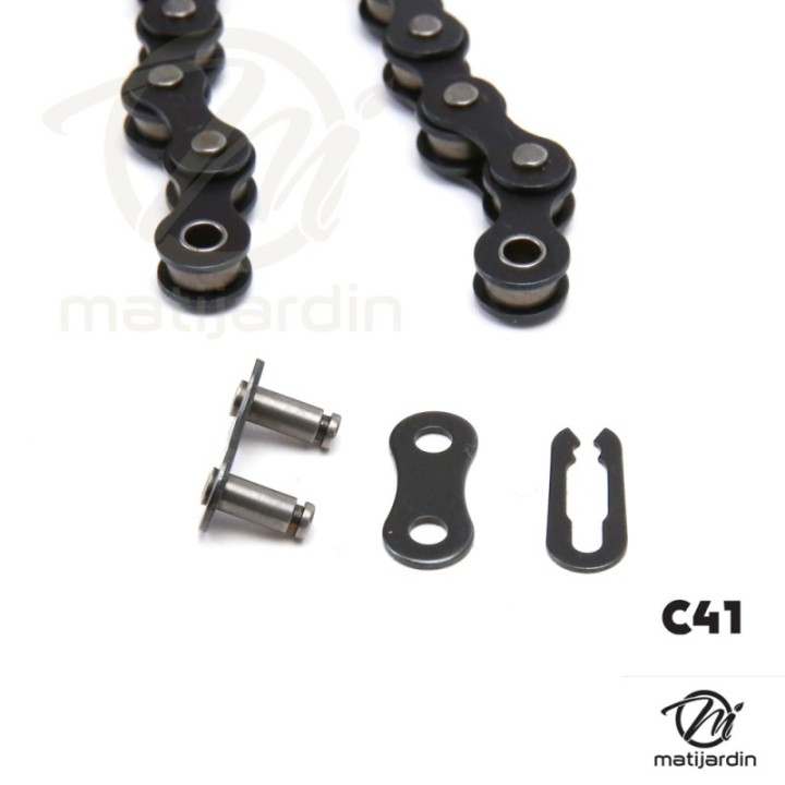 Chaîne de transmission type C41. Longueur 3 m. 12,7 x 6,4 mm