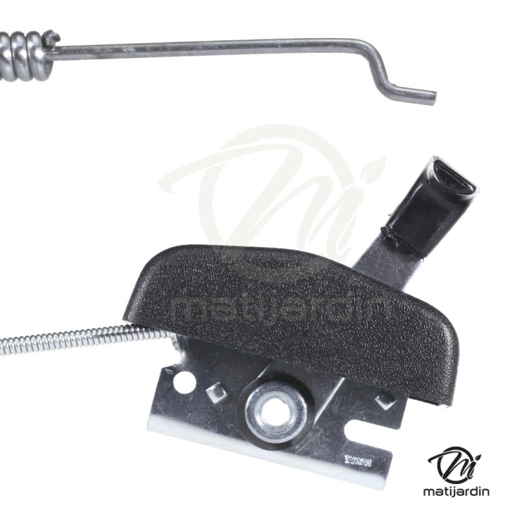 Manette, commande de gaz universelle avec couvercle plastique. Longueur 1,25 m