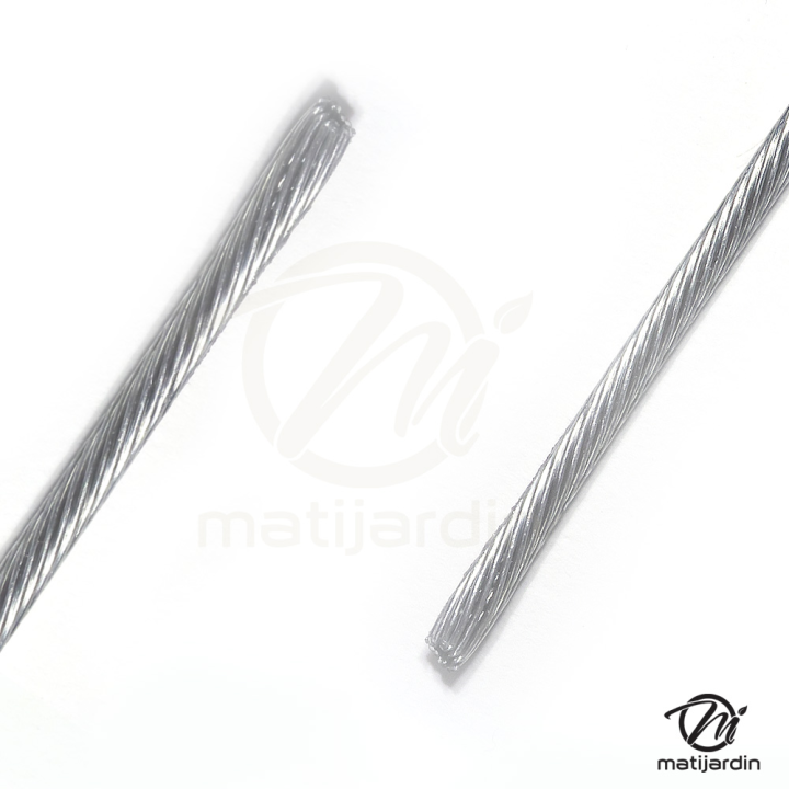 Câble souple, corde à piano. Diamètre : 2,5 mm. Rouleau 25 m