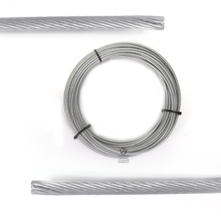 Câble souple, corde à piano Diamètre : 4 mm. Rouleau 25 m