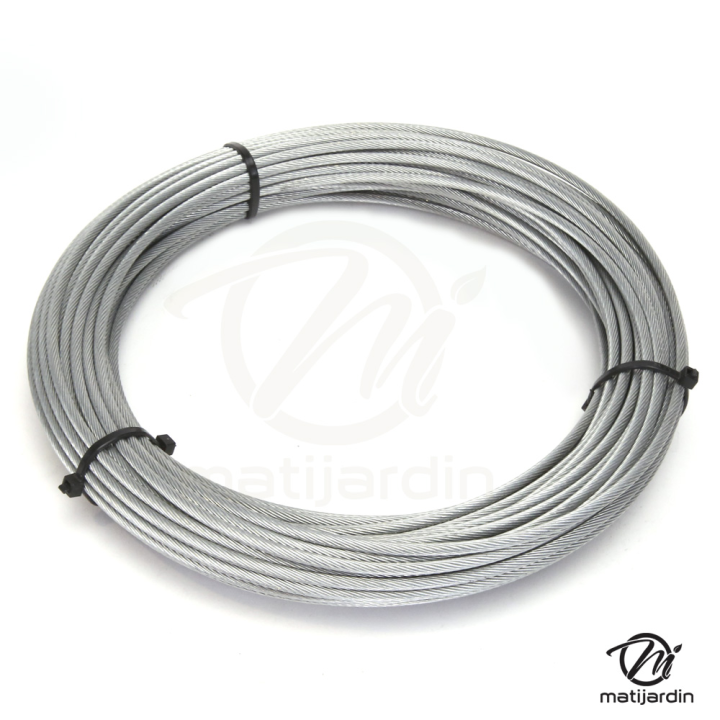 Câble souple, corde à piano Diamètre : 4 mm. Rouleau 25 m