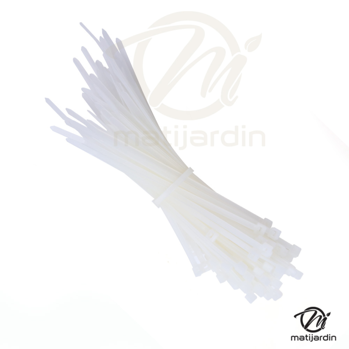 Collier de serrage flexible x100. Plastique autobloquant