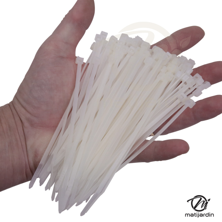 Collier de serrage flexible x100. Plastique autobloquant