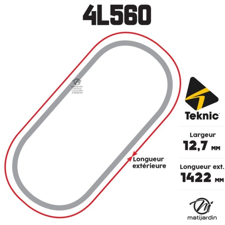 Courroie tondeuse Teknic 4L56 Kevlar Trapézoïdale - 12,7 mm x 1422 mm