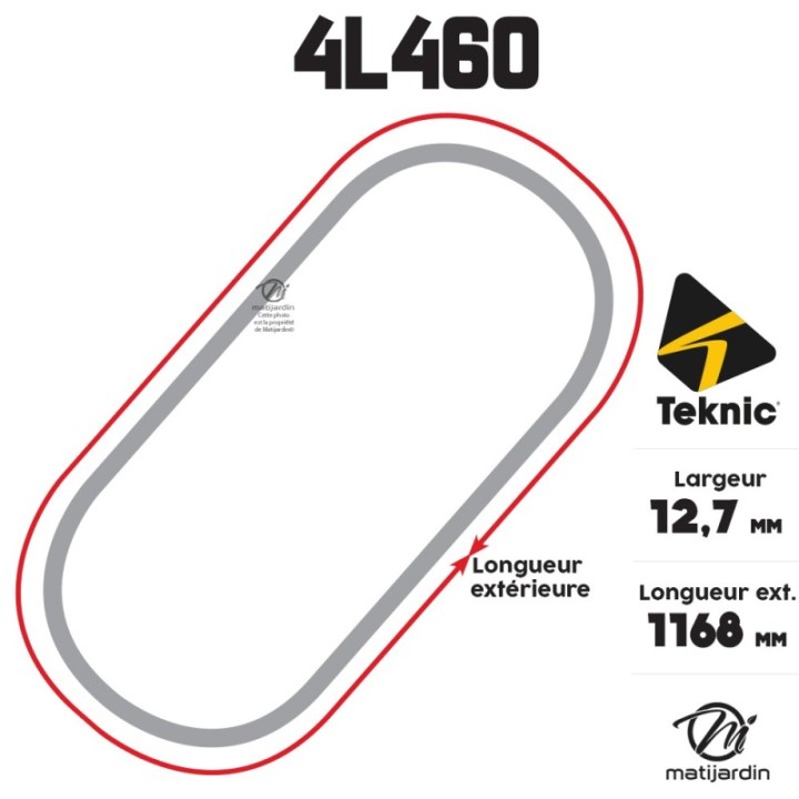 Courroie tondeuse Teknic 4L46 Kevlar Trapézoïdale - 12,7 mm x 1168 mm