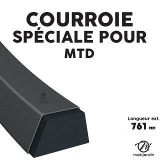 Courroie tondeuse pour MTD 7540346 - 9,5 mm x 761 mm