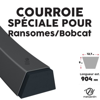 Courroie tondeuse pour Ransomes 38016 N - 12,7 mm x 904 mm