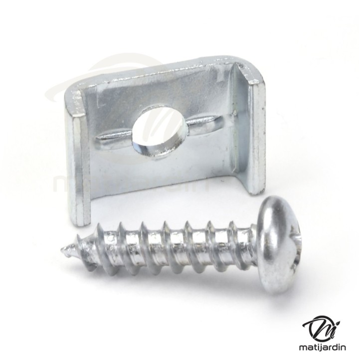 Plaquette de fixation + vis pour gaine. x10