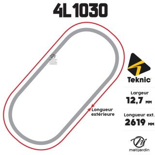 Courroie tondeuse Teknic 4L103 Kevlar Trapézoïdale - 12,7 mm x 2619 mm