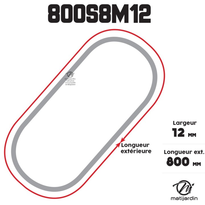 Courroie tondeuse simple denture 800 -S8M12 n° 9585 -0164 -01
